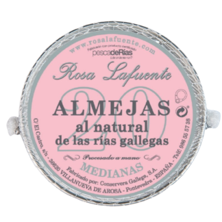 Almejas al natural de las Rías Gallegas  | 20 PIEZAS MEDIANAS