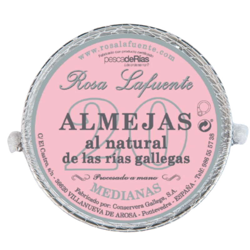 Almejas al natural de las Rías Gallegas  | 20 PIEZAS MEDIANAS